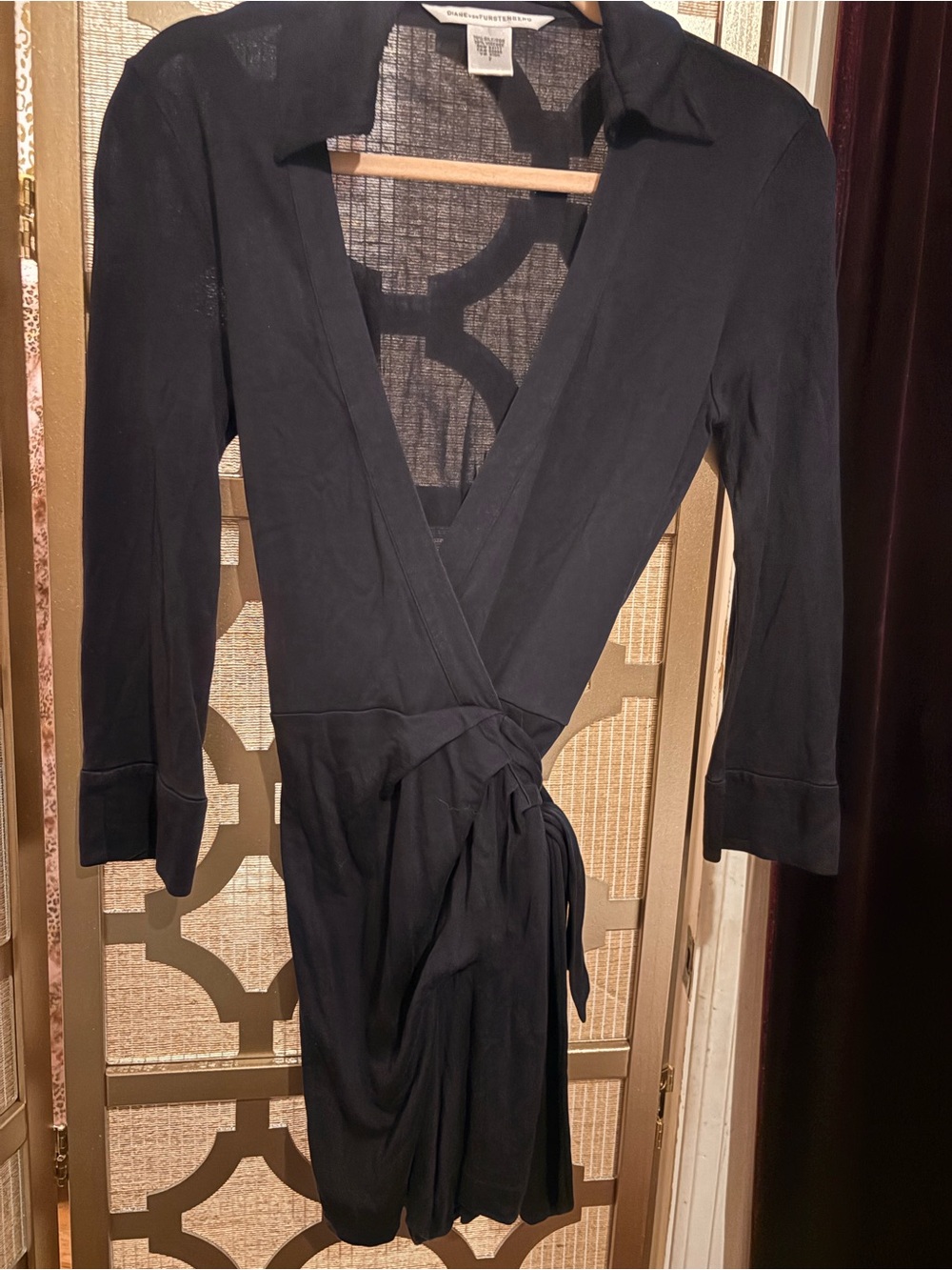 Diane von Furstenberg Black Silk-Blend Top